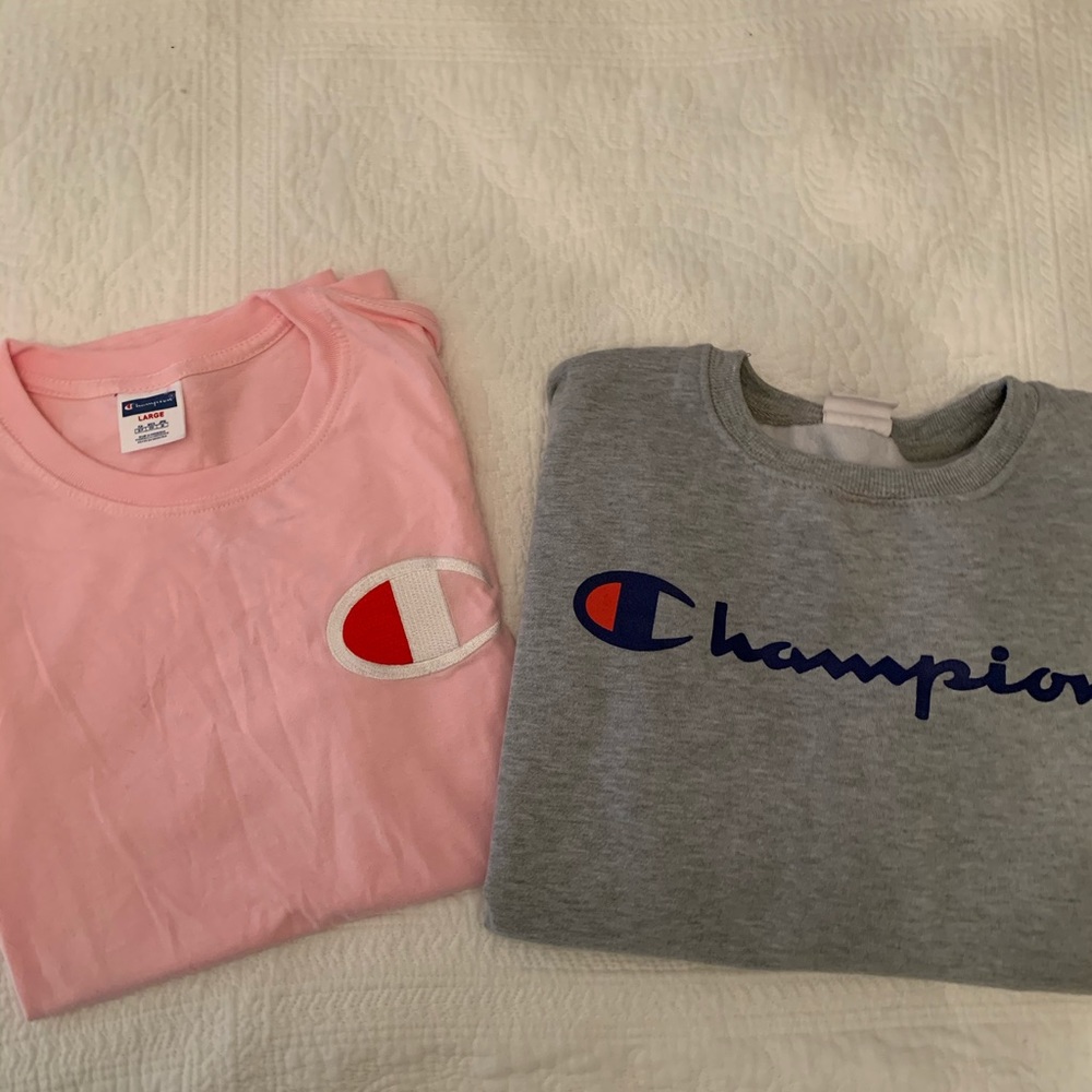 Champion Tshirt and Sweatshirt